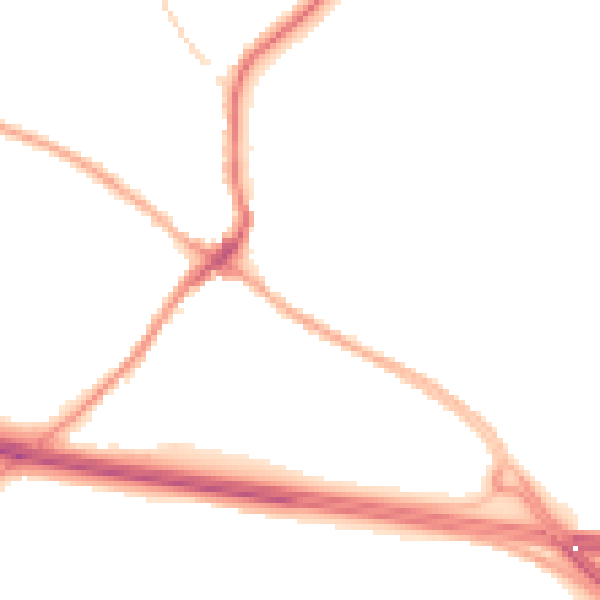 Night-time road noise heatmap for CV22 6NQ