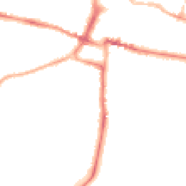 Night-time road noise heatmap for CV22 6RZ