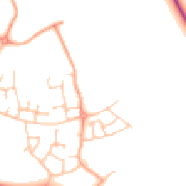 Daytime road noise heatmap for CV23 1EG
