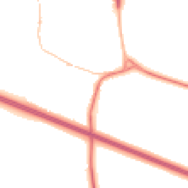 Night-time road noise heatmap for CV23 8XF