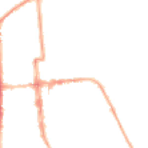 Night-time road noise heatmap for CV32 4BE