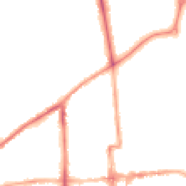 Night-time road noise heatmap for CV32 5DD