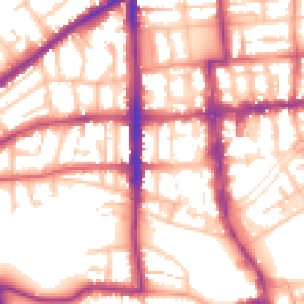 Daytime road noise heatmap for CV32 5HE