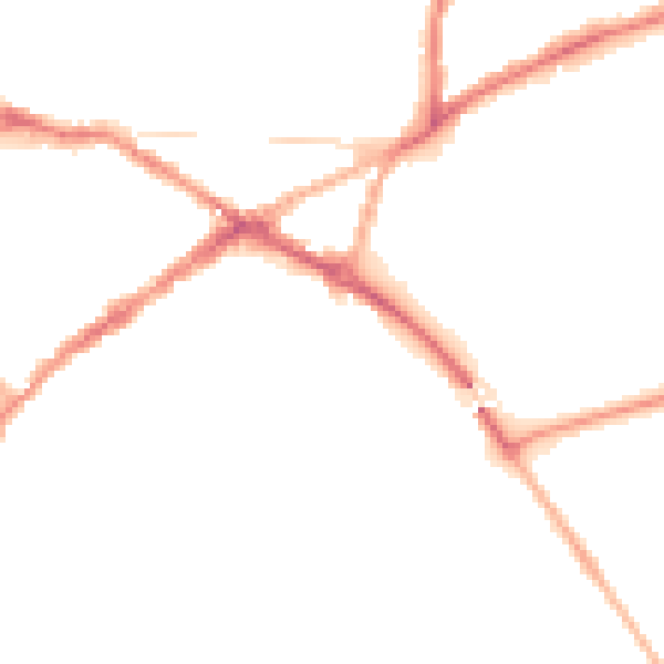 Night-time road noise heatmap for CV34 4HB