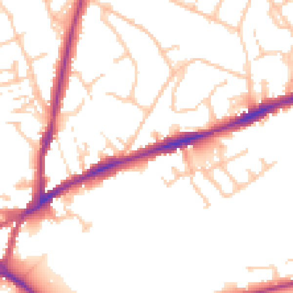 Daytime road noise heatmap for CV34 4PH