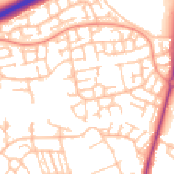 Daytime road noise heatmap for CV34 5XB