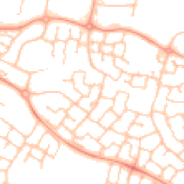 Daytime road noise heatmap for CV34 6ET