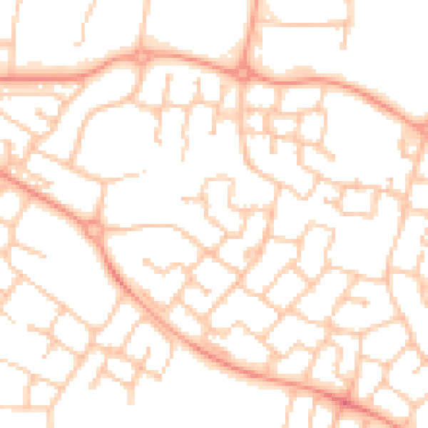 Daytime road noise heatmap for CV34 6EU