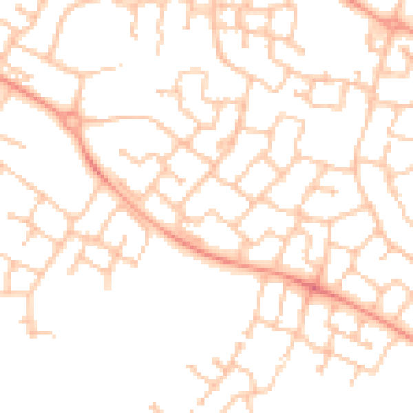 Daytime road noise heatmap for CV34 6FB