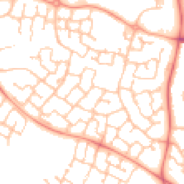 Daytime road noise heatmap for CV34 6FH