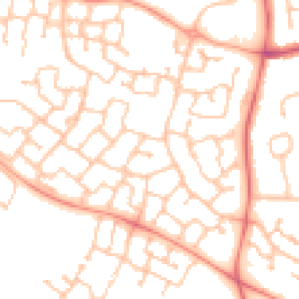 Daytime road noise heatmap for CV34 6FS