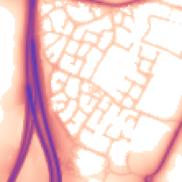 Daytime road noise heatmap for CV34 6JY