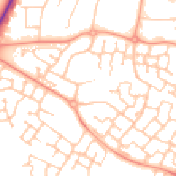 Daytime road noise heatmap for CV34 6NX