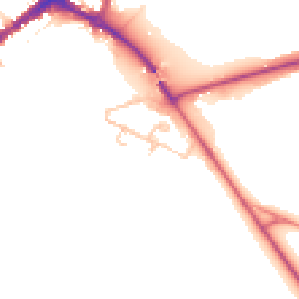 Daytime road noise heatmap for CV34 6PF