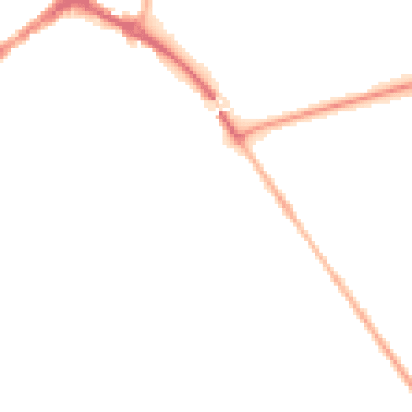 Night-time road noise heatmap for CV34 6PF