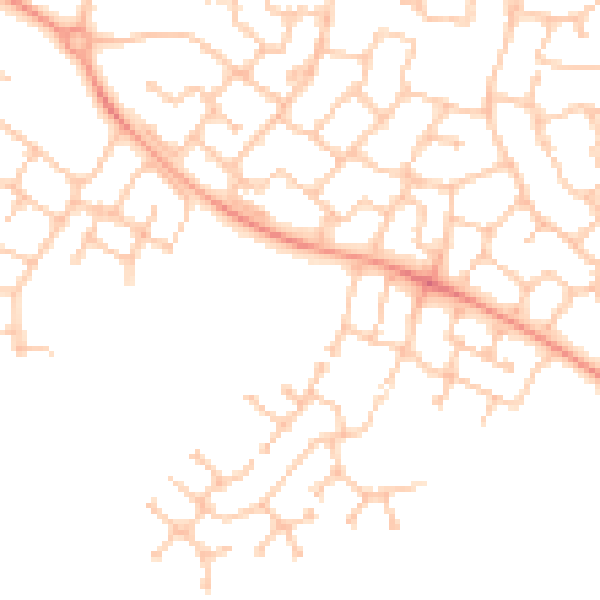 Daytime road noise heatmap for CV34 6SG