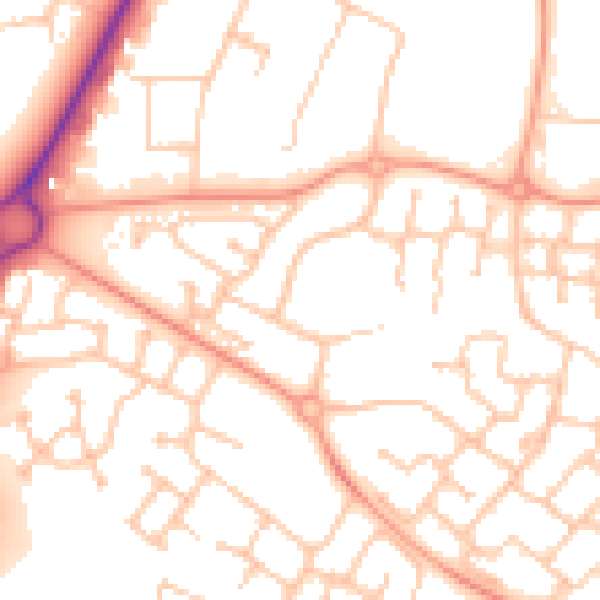 Daytime road noise heatmap for CV34 6WG