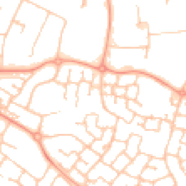 Daytime road noise heatmap for CV34 6XG