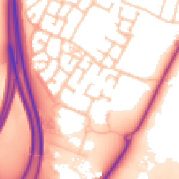 Daytime road noise heatmap for CV34 6XT