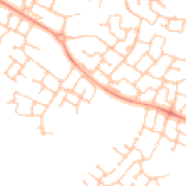 Daytime road noise heatmap for CV34 7AB