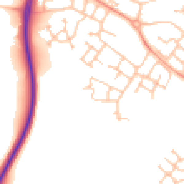 Daytime road noise heatmap for CV34 7AF