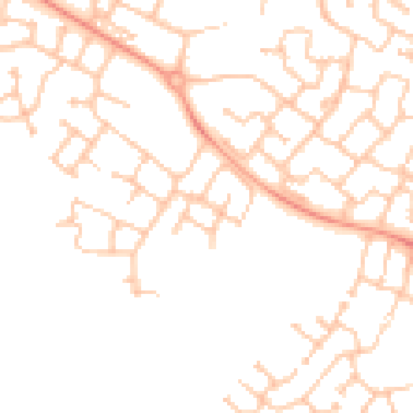 Daytime road noise heatmap for CV34 7AG