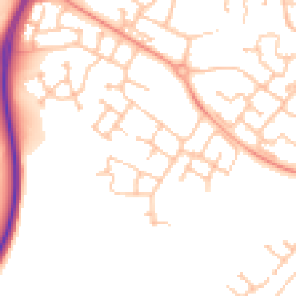 Daytime road noise heatmap for CV34 7BX