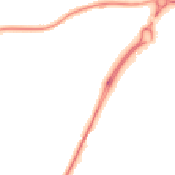 Night-time road noise heatmap for CV34 8AB