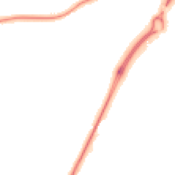 Night-time road noise heatmap for CV34 8AF