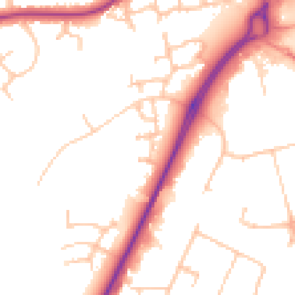 Daytime road noise heatmap for CV34 8AH
