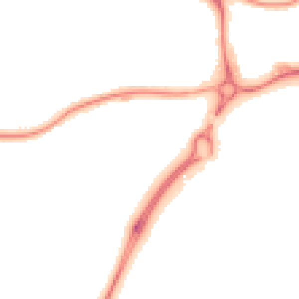 Night-time road noise heatmap for CV34 8AR