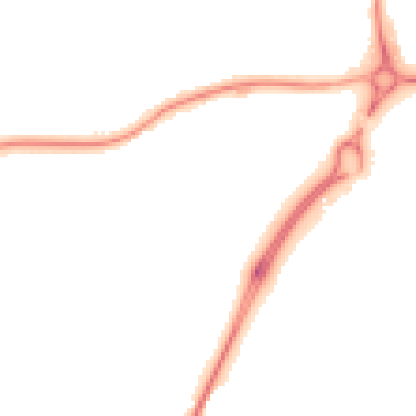 Night-time road noise heatmap for CV34 8AT