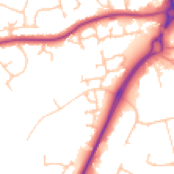 Daytime road noise heatmap for CV34 8AZ