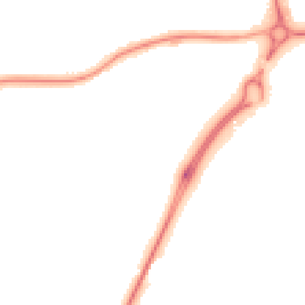 Night-time road noise heatmap for CV34 8DB