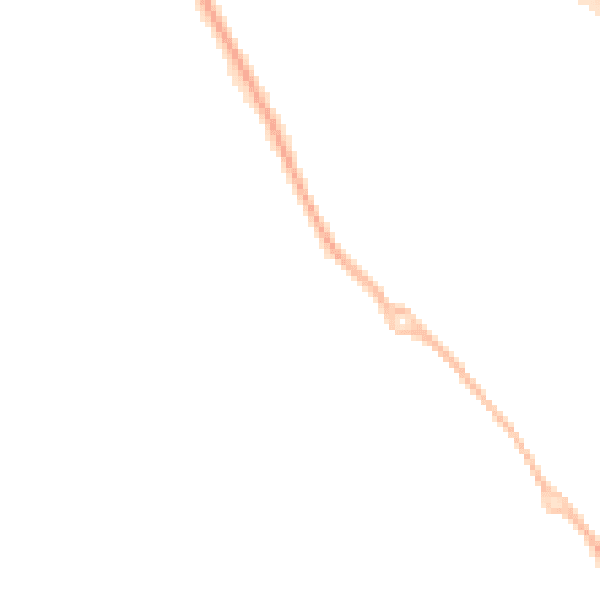 Night-time road noise heatmap for CV35 0BD