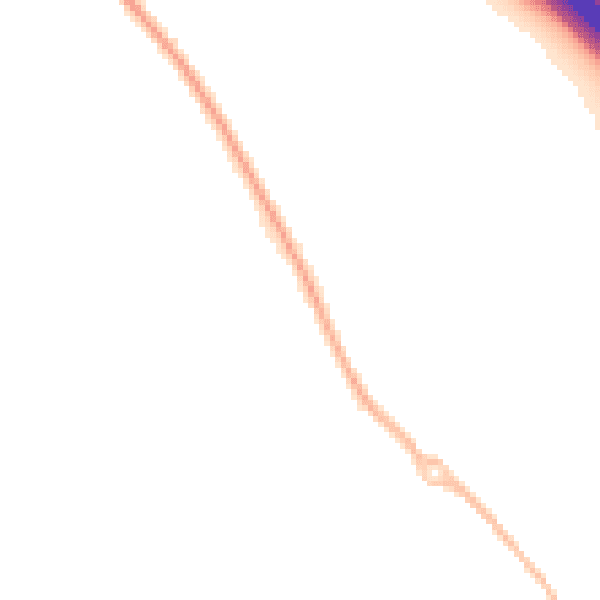 Night-time road noise heatmap for CV35 0BH