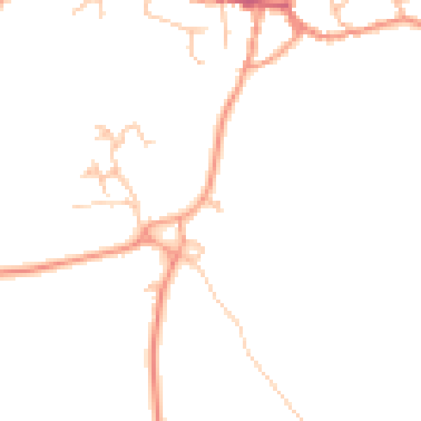 Daytime road noise heatmap for CV35 0FR