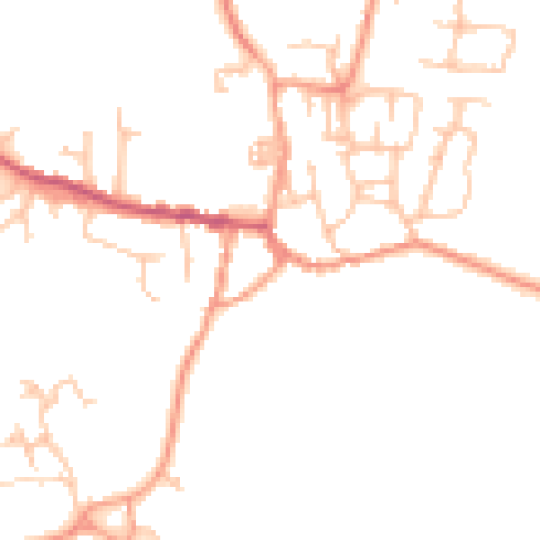 Daytime road noise heatmap for CV35 0JT
