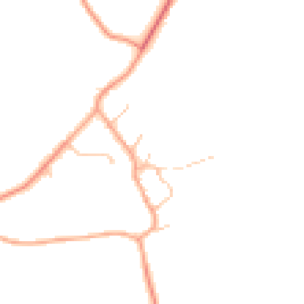 Daytime road noise heatmap for CV35 0QY