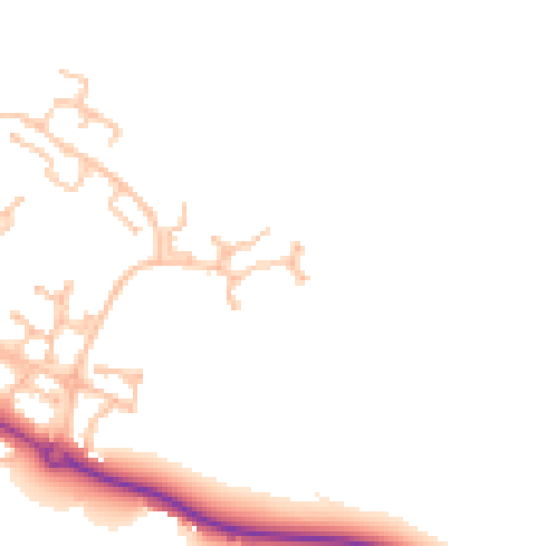 Daytime road noise heatmap for CV35 7SY