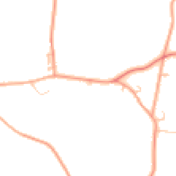 Daytime road noise heatmap for CV35 8JL