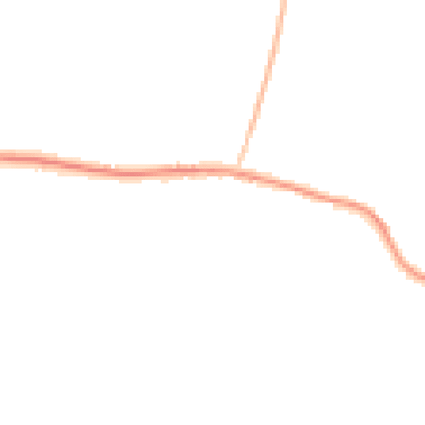 Night-time road noise heatmap for CV35 8PG