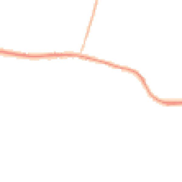 Night-time road noise heatmap for CV35 8PX