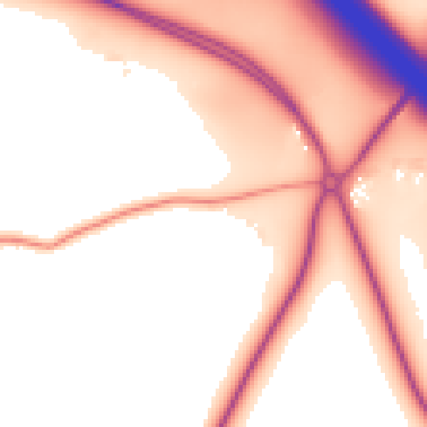 Daytime road noise heatmap for CV35 9AD