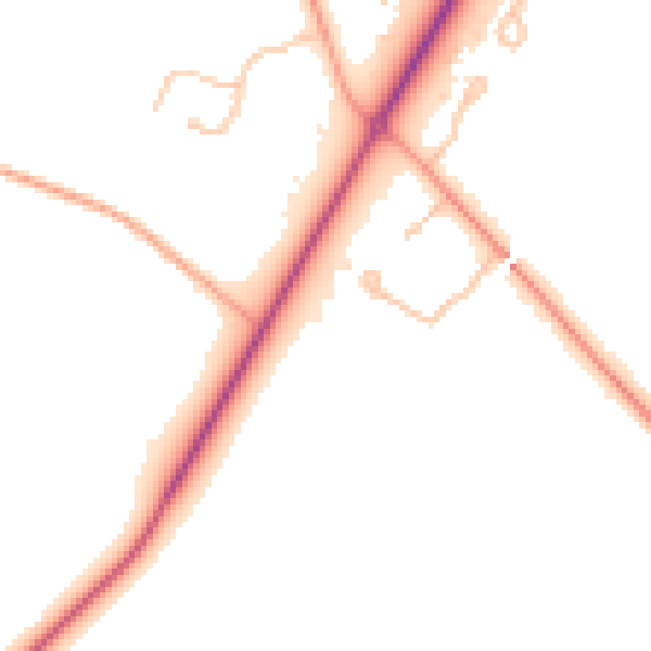 Daytime road noise heatmap for CV4 7AP