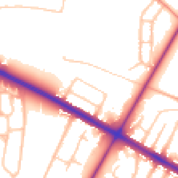Daytime road noise heatmap for CV4 7AT