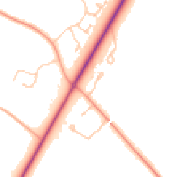 Daytime road noise heatmap for CV4 7BD