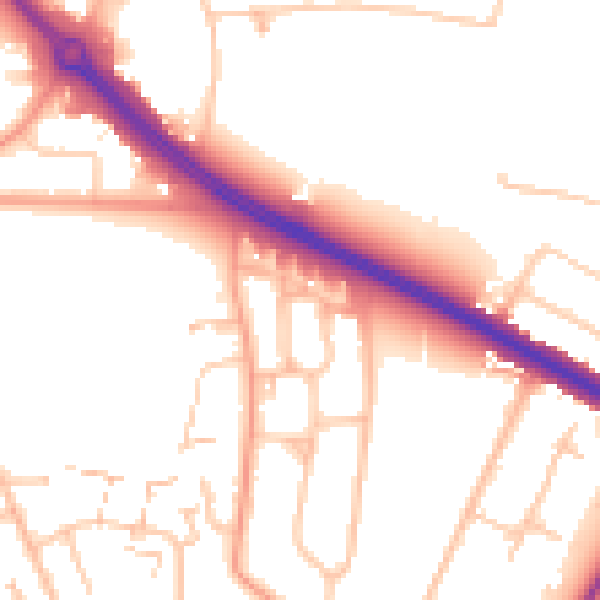 Daytime road noise heatmap for CV4 7BH