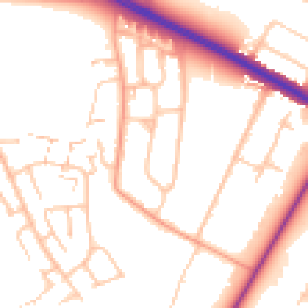Daytime road noise heatmap for CV4 7BL