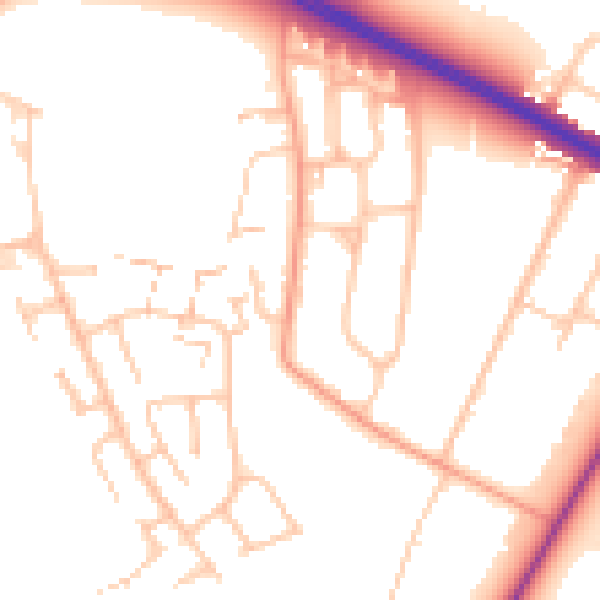 Daytime road noise heatmap for CV4 7BS